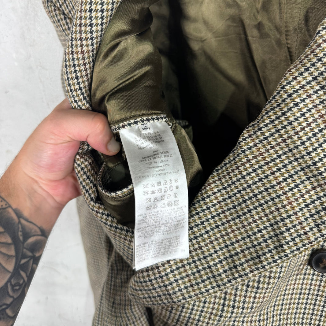 Margiela Houndstooth Cape Blazer Jacket