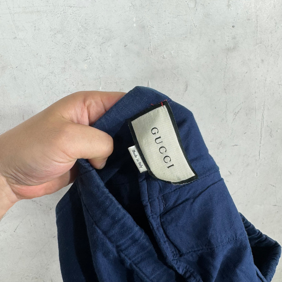 Gucci Navy Canvas Cargo Pants