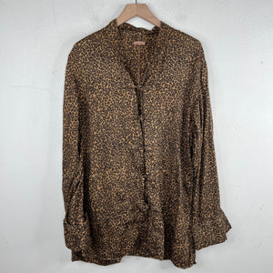 Kapital Leopard Print Kimono Shirt