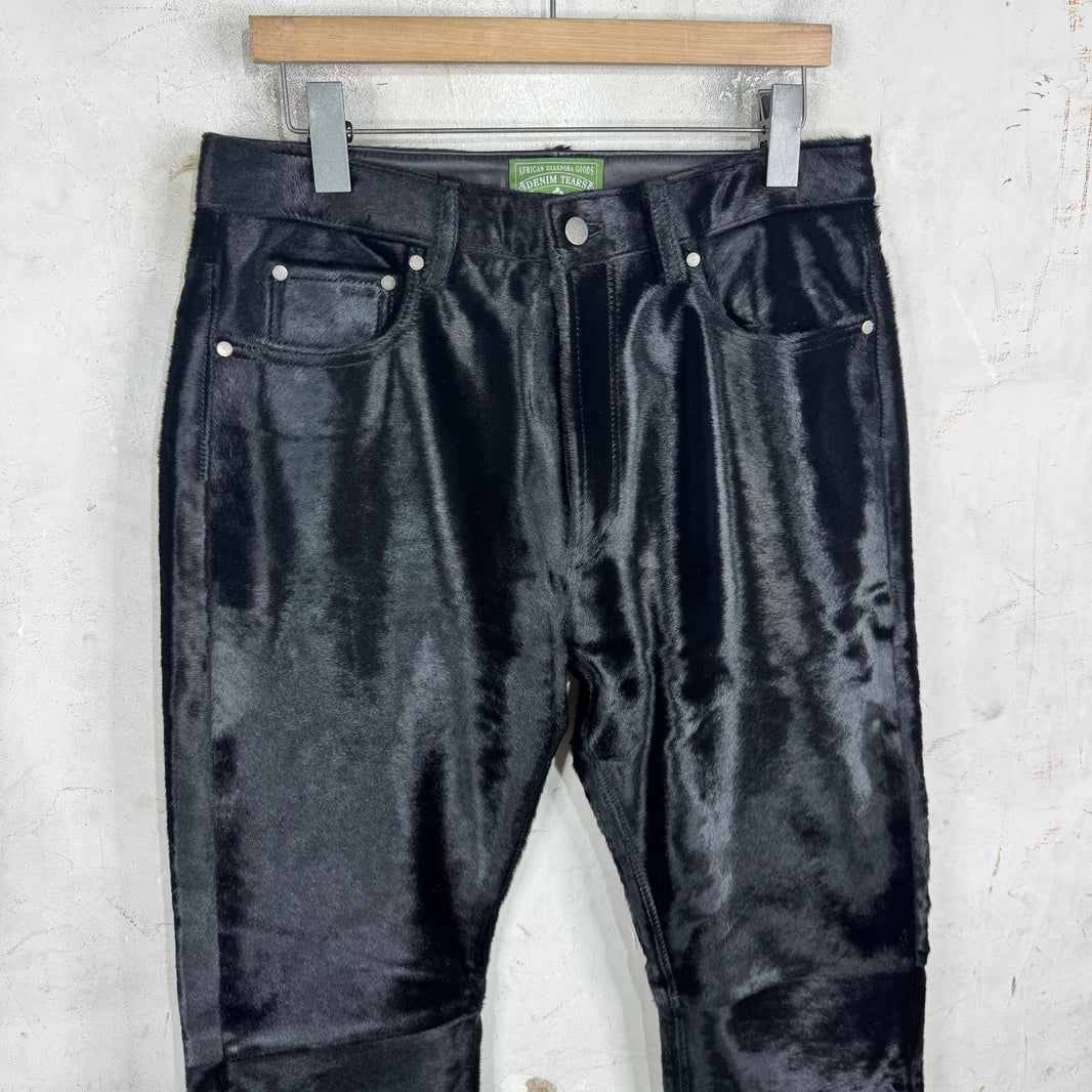 Denim Tears Leather Ponyhair Trousers