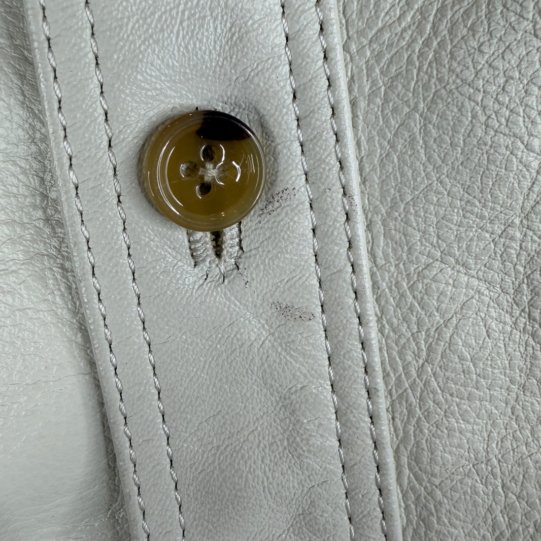 Lemaire Leather Button Up Over Shirt