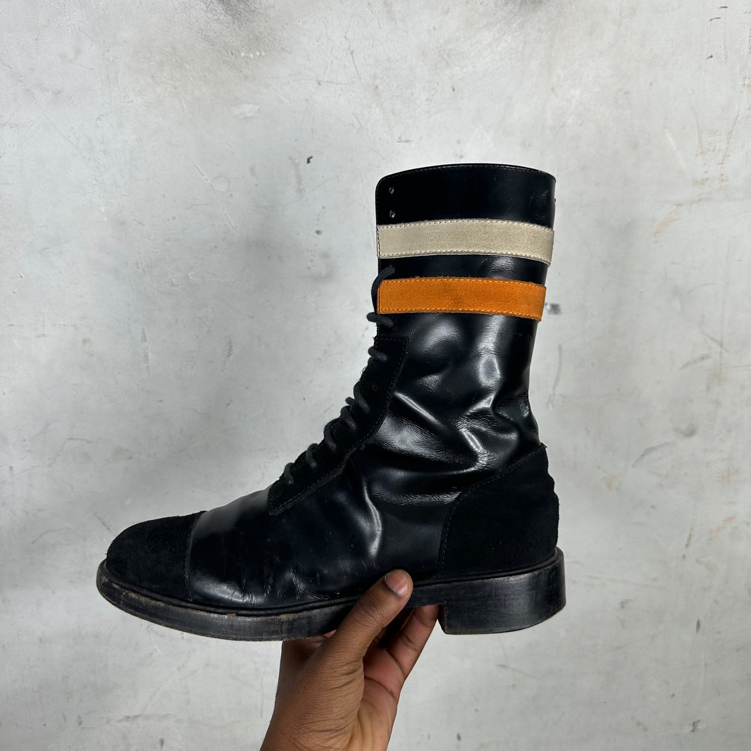 Raf Simons ‘16 Striped Combat Boots