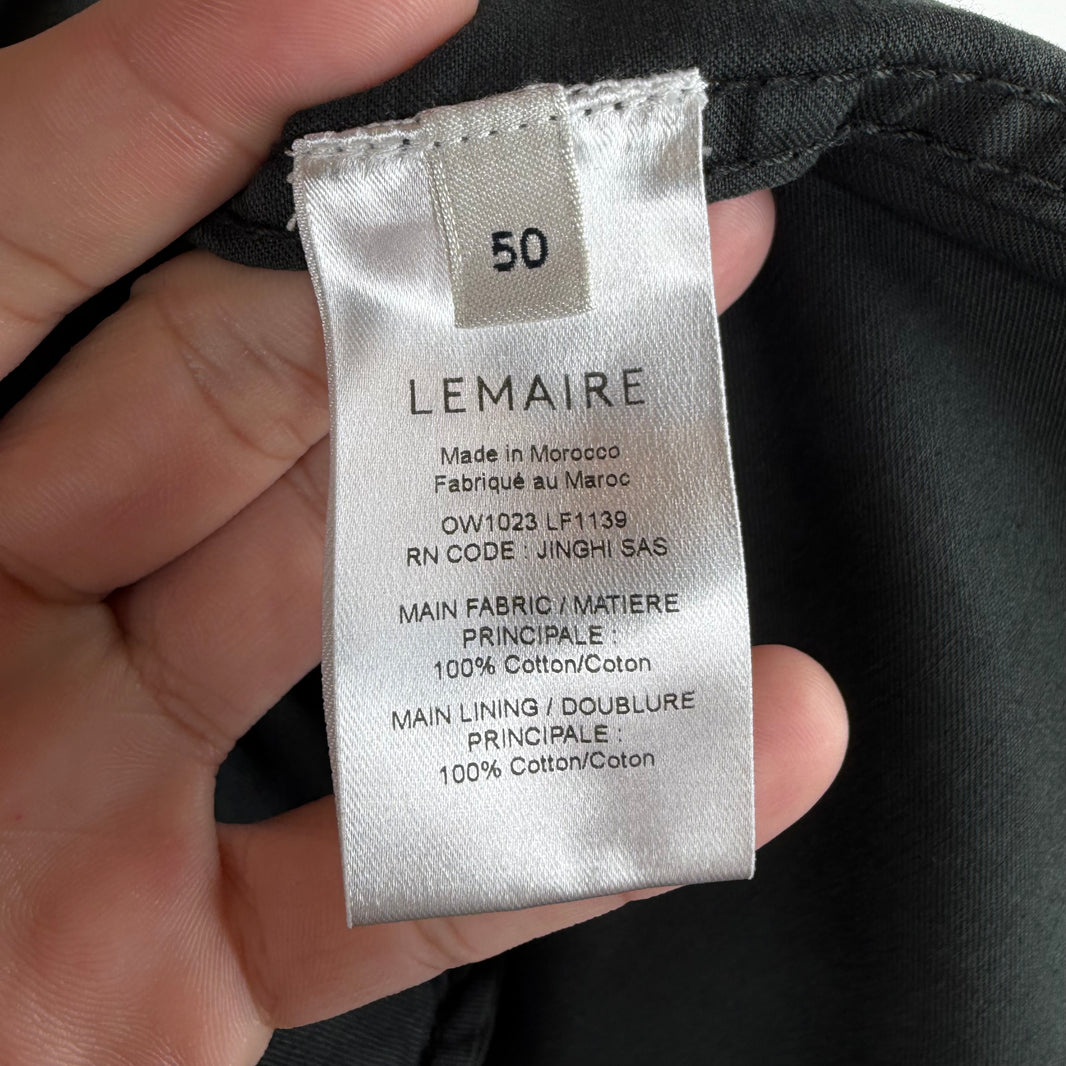 Lemaire Dark Green Button Up Chore Jacket