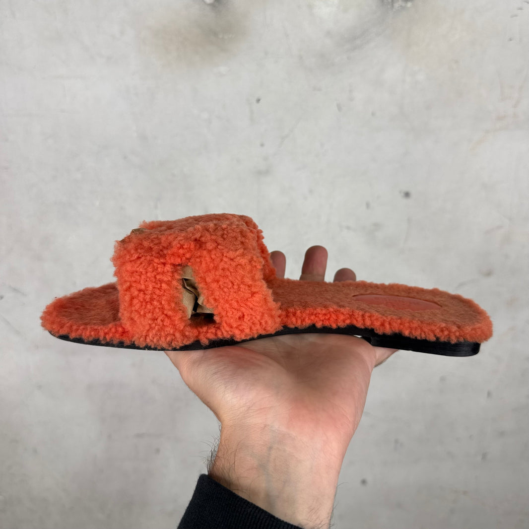 Hermes Fuzzy Oran Sandals
