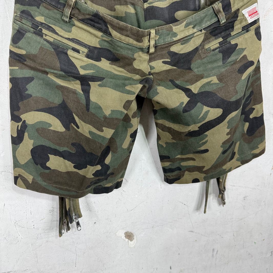 Hood By Air Layered Camo Zip Shorts