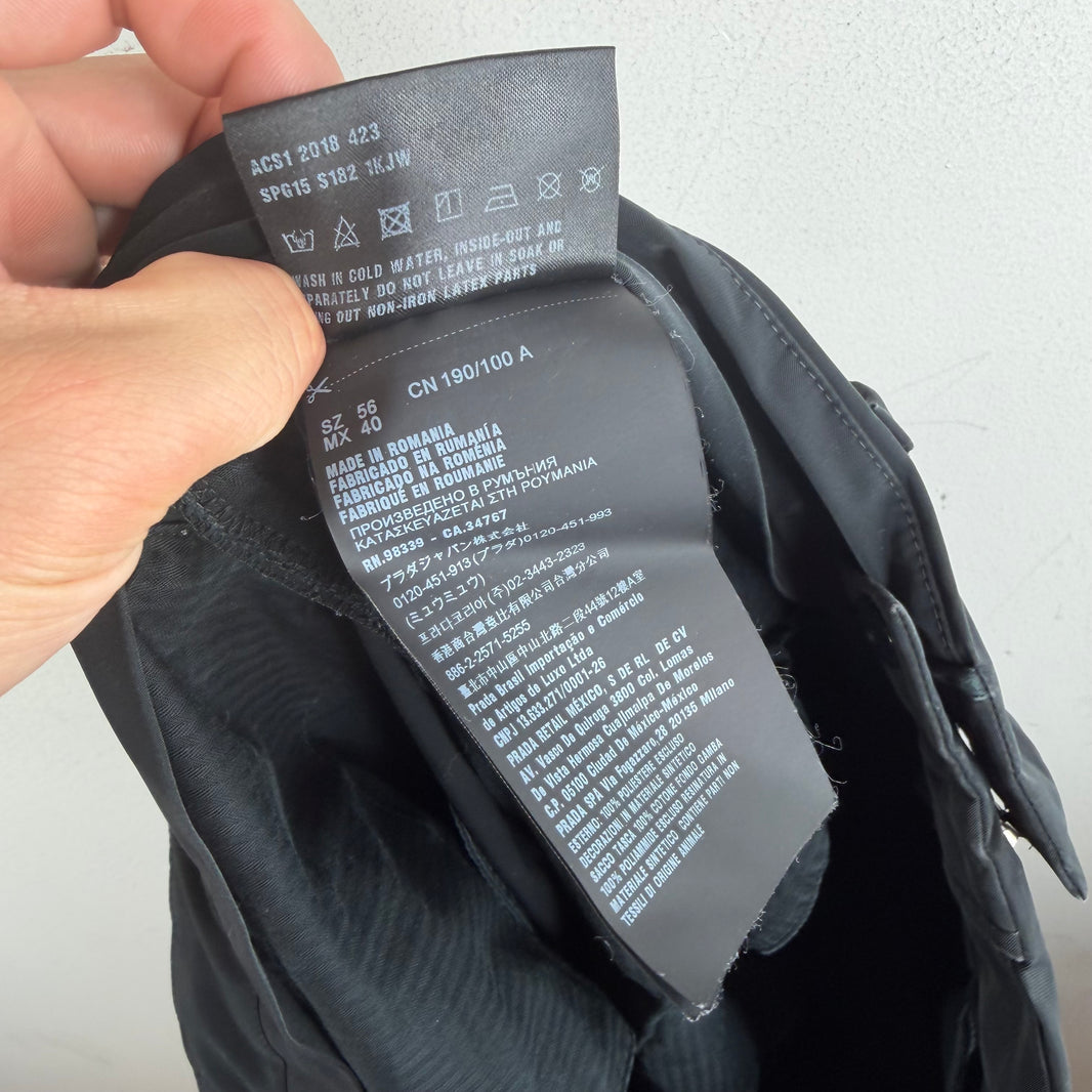 Prada Poly Blend Black Trousers