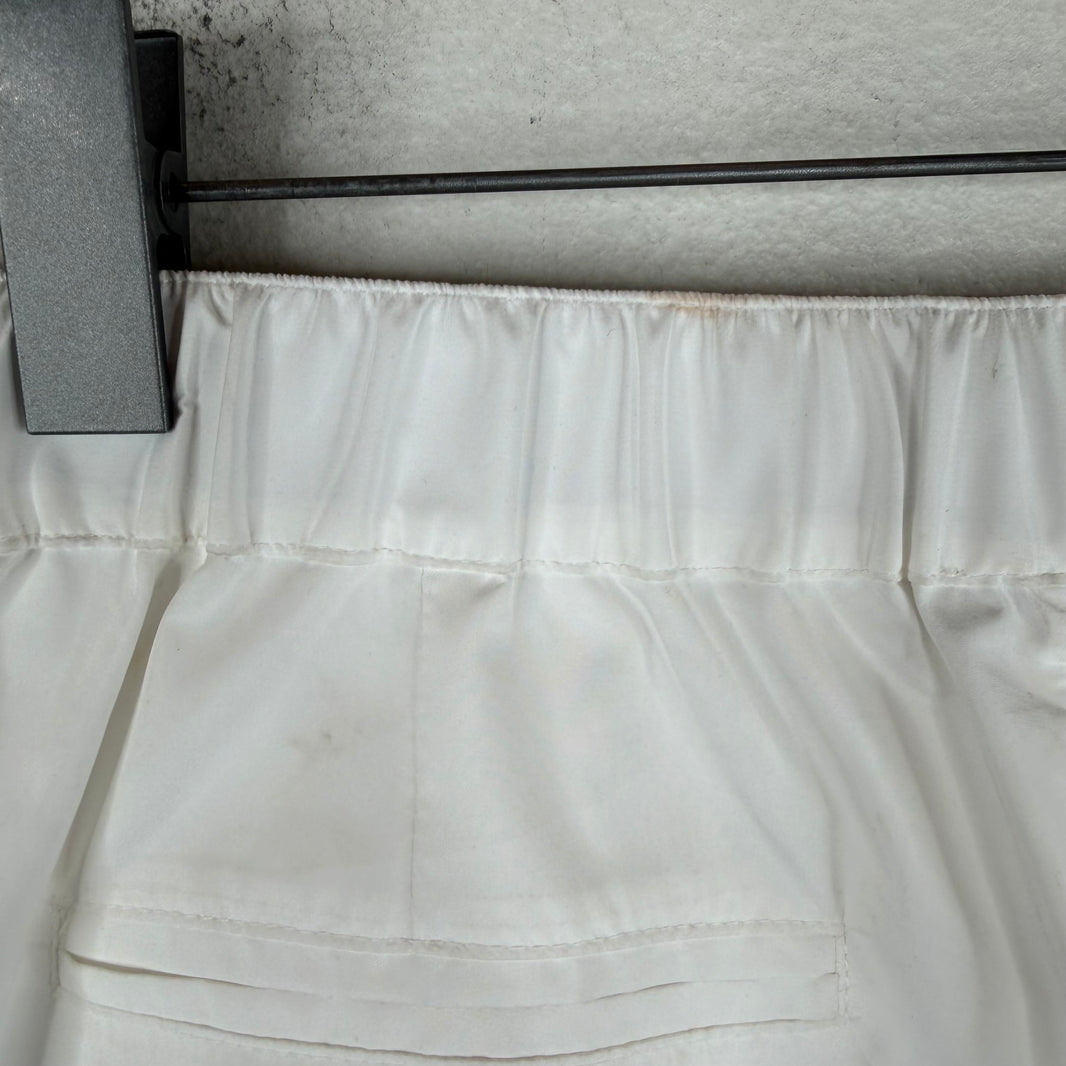 Brunello Cucinelli Pleated White Shorts