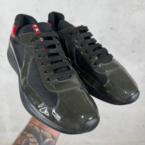 Prada Olive/Red Patent Americas Cup