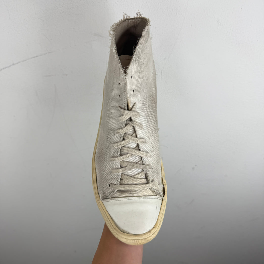 Margiela Deconstructed Canvas High Top Sneakers