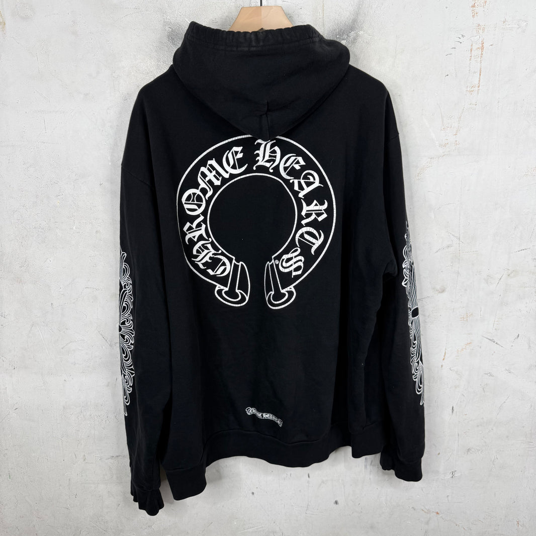 Chrome Hearts Horseshoe Floral Hoodie