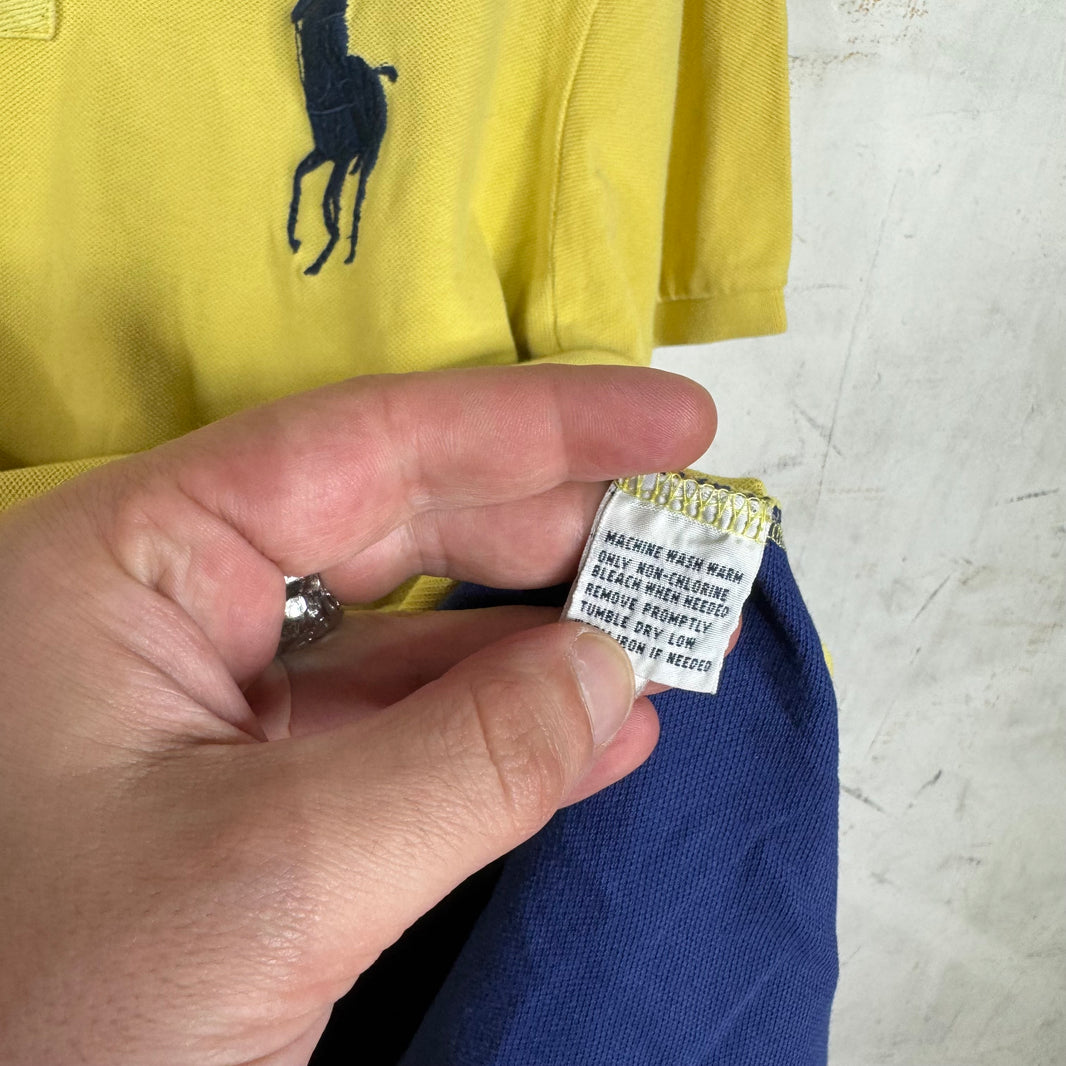 Ralph Lauren Yellow Two Toned Mercer Big Pony Polo