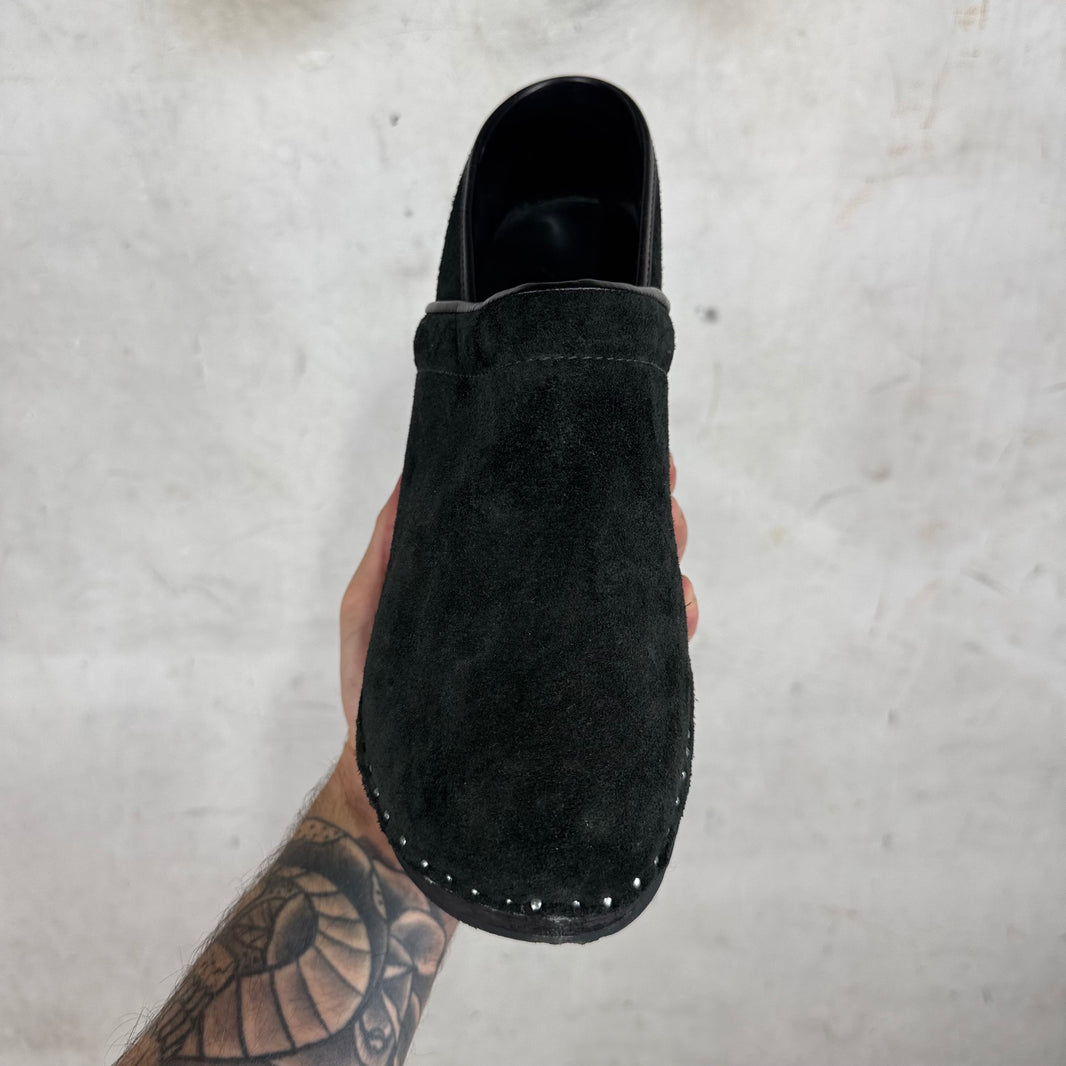 Needles Black Suede Clogs