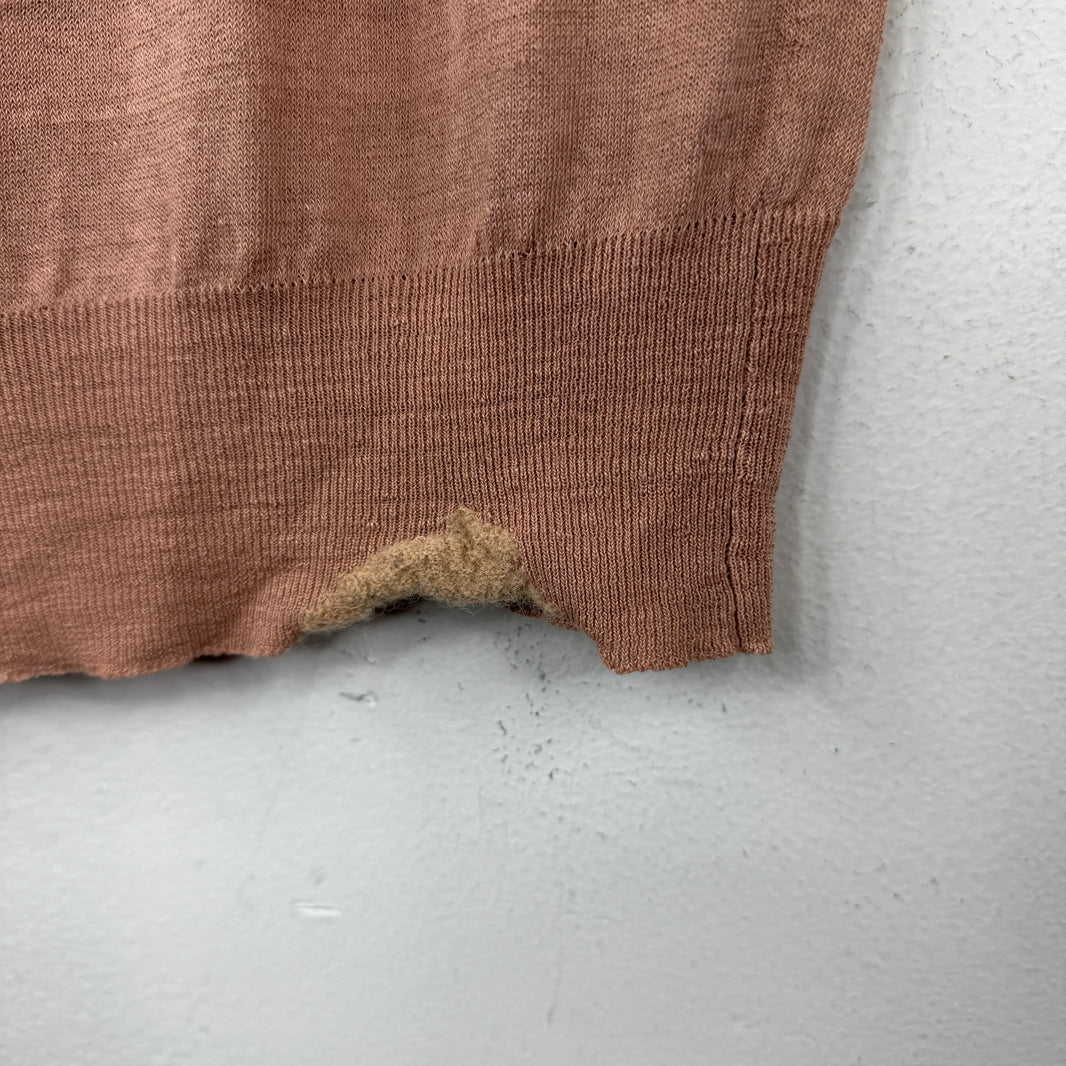 Margiela Pink Linen Polo T-Shirt