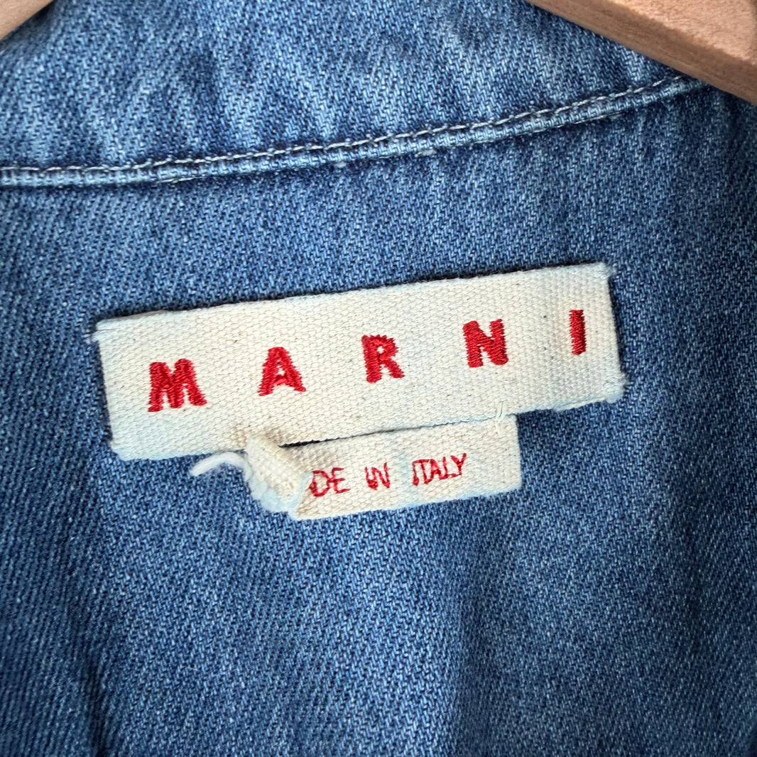 Marni Colorful Stitch Denim Shirt