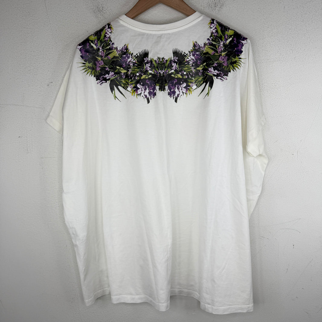 Givenchy Lilac Floral Neck Logo T-Shirt
