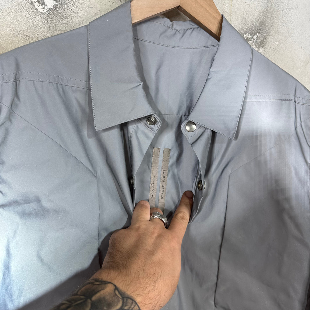 Rick Owens Strobe 3M Reflective Backstrap Overshirt