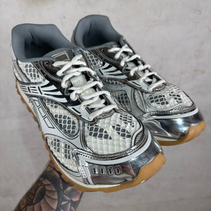 Bottega Veneta Silver Metallic Orbits