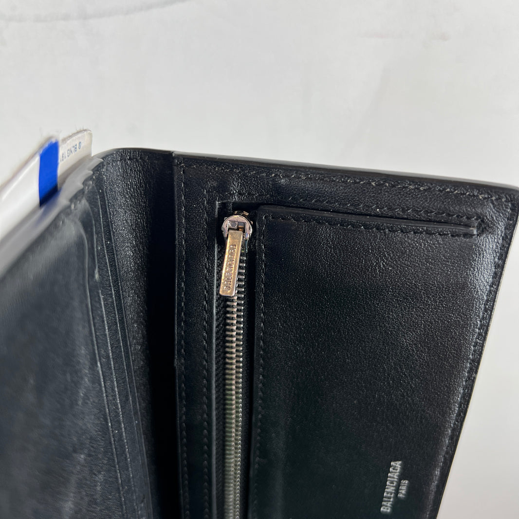 Balenciaga Red Two Ticket Passport Long Wallet