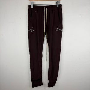 Rick Owens Burgundy Cargo Joggers
