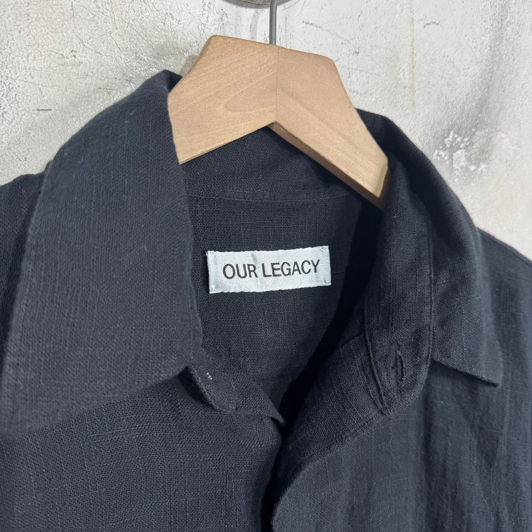 Our Legacy Black Linen Coco Shirt