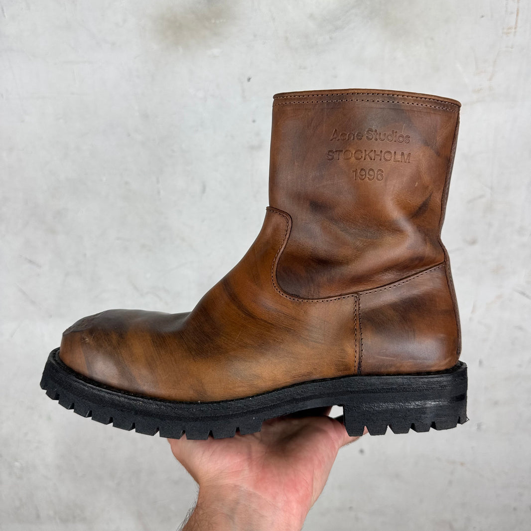 Acne Studios Steel Toe Distressed Boots