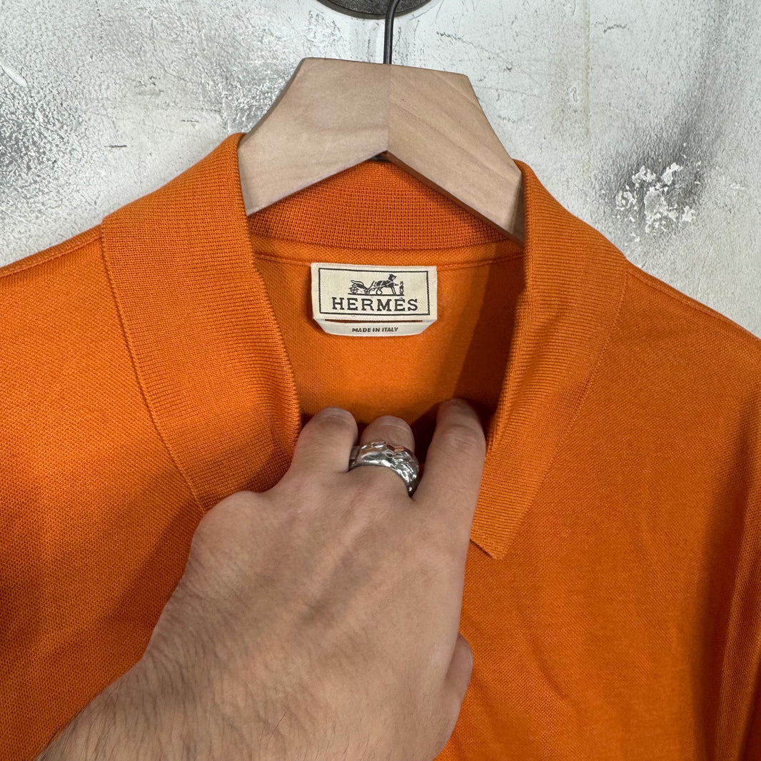Hermes Orange H Logo Rugby
