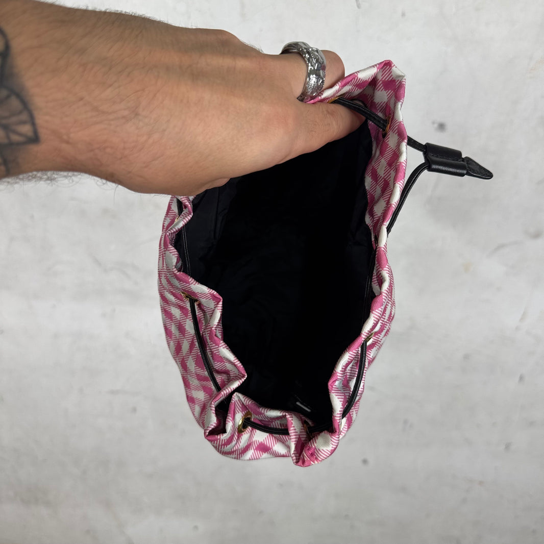 Miu Miu Club Gingham Bucket Bag