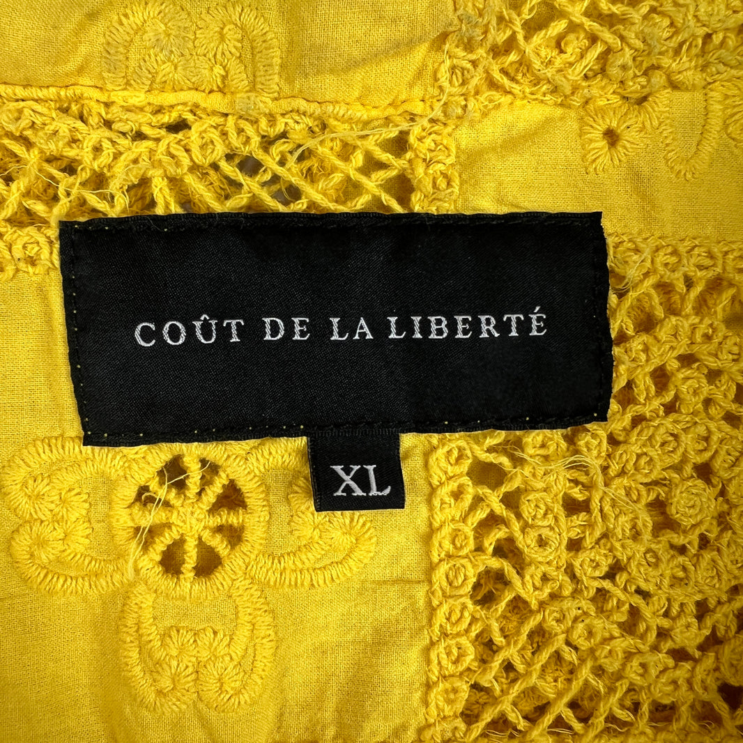 Cout De La Liberte Yellow Floral Knitted Shirt