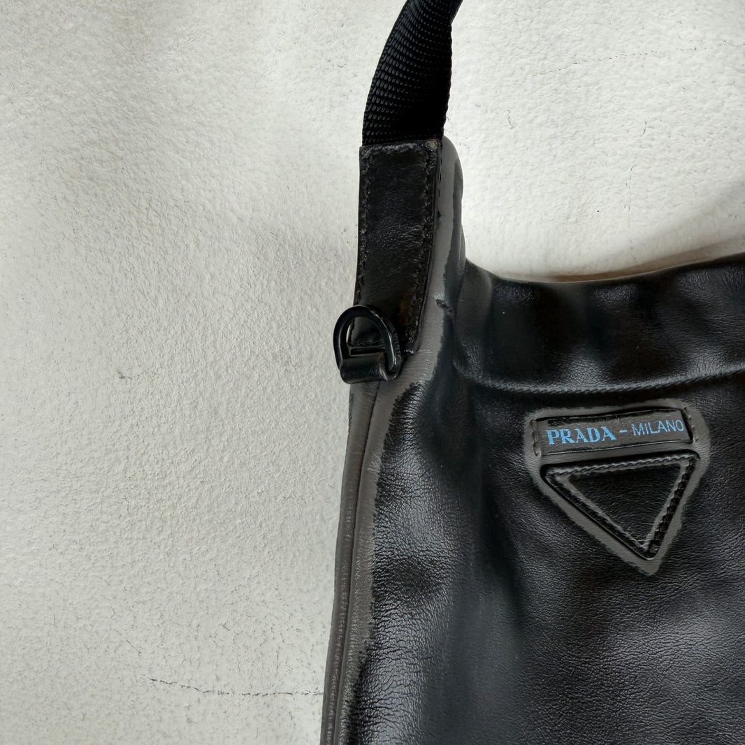 Prada Painted Leather Side Bag