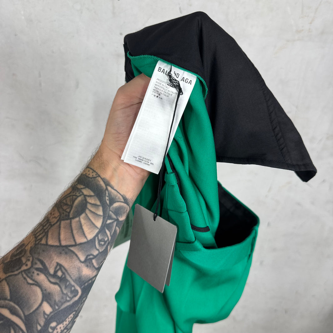 Balenciaga Green Pleated Trousers