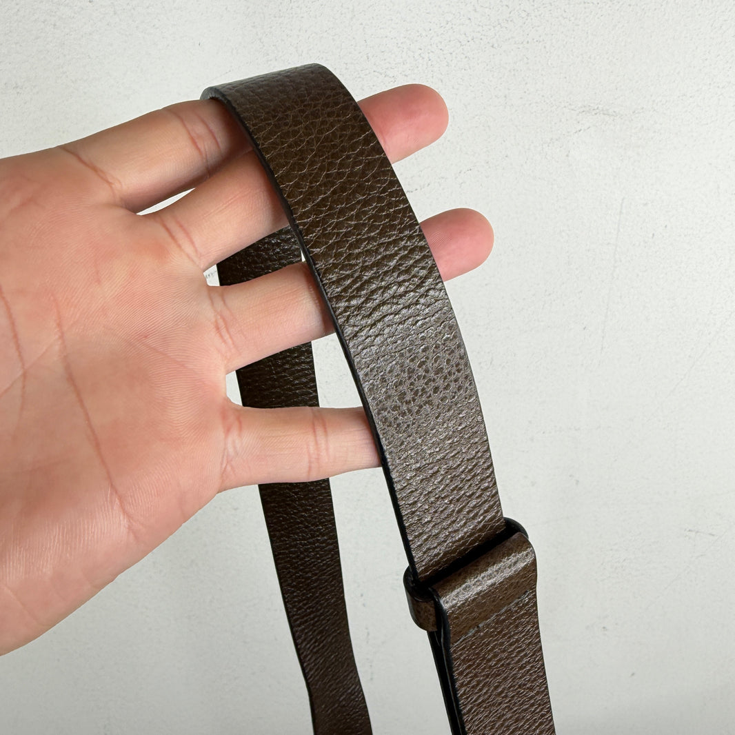 Lemaire Brown Leather Camera Side Bag