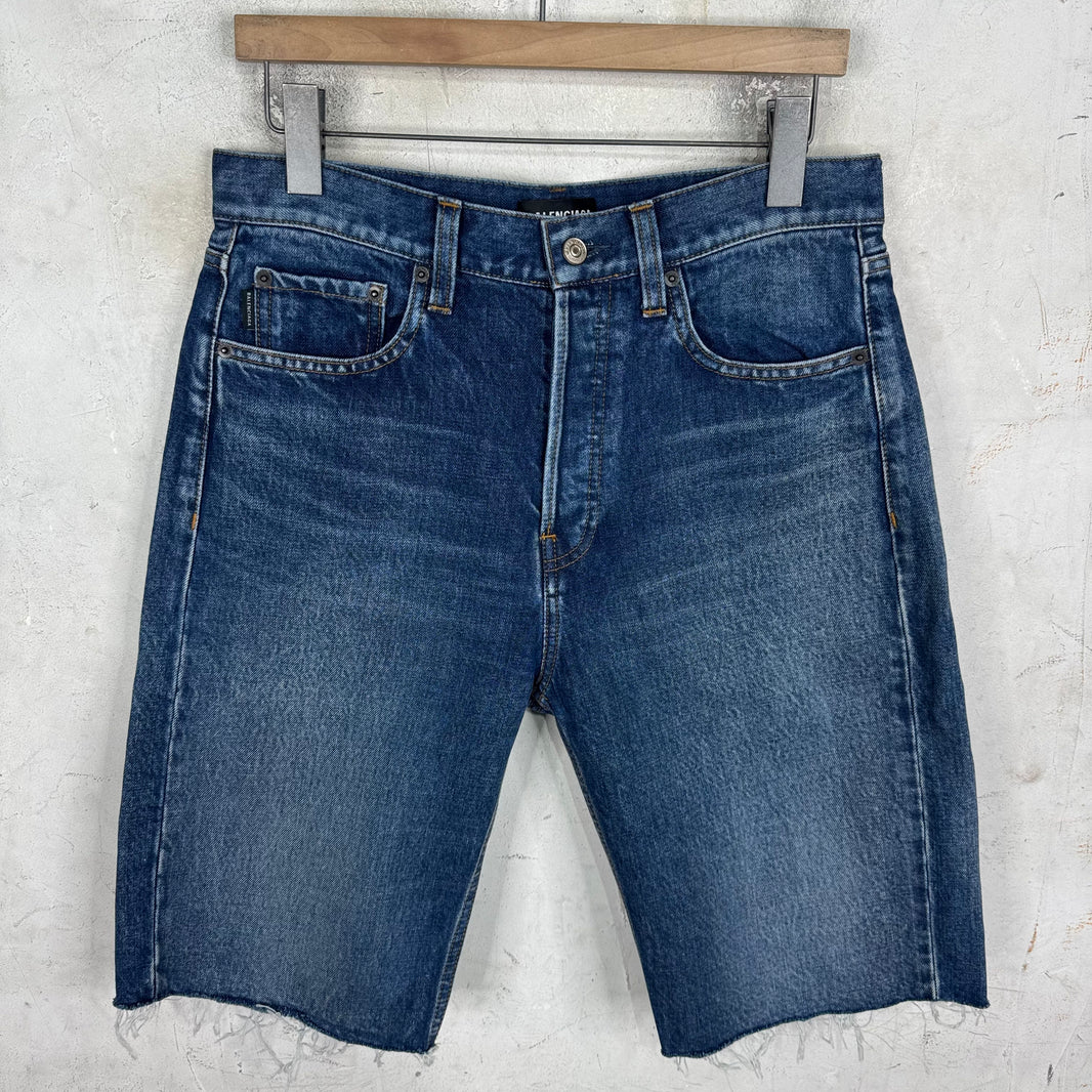 Balenciaga Blue Cutoff Jorts