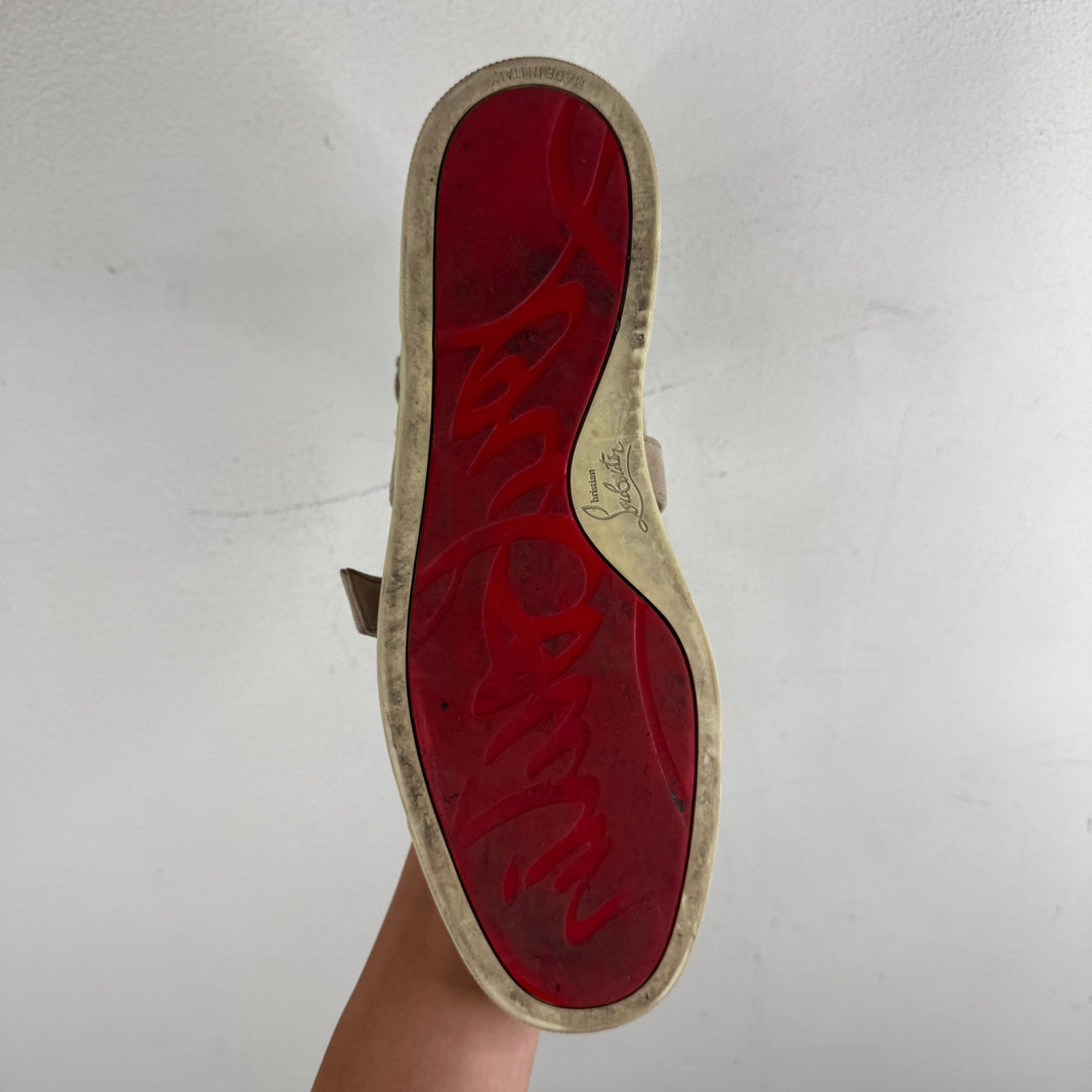 Christian Louboutin Beige Strap Hi Top Sneaker