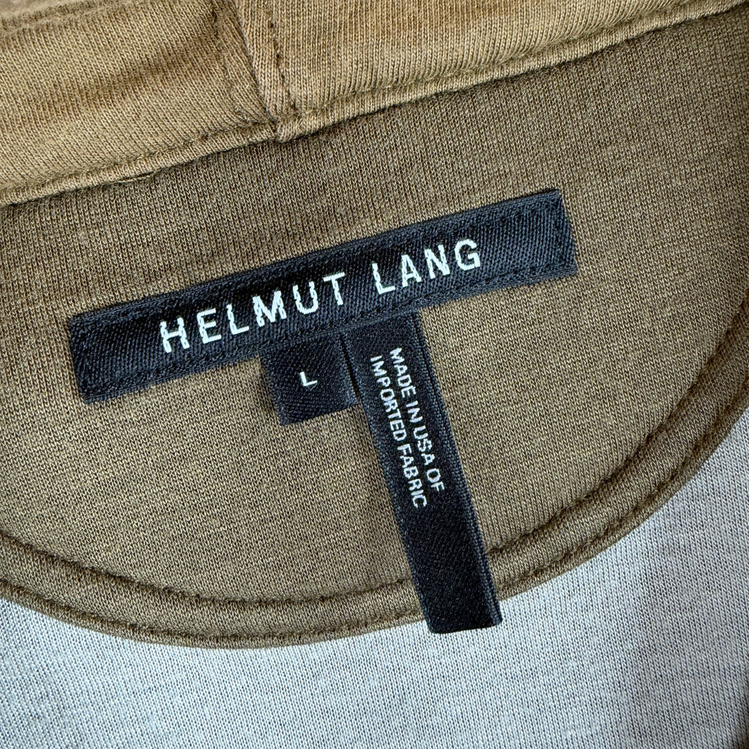Helmut Lang Olive Zip Up Hoodie