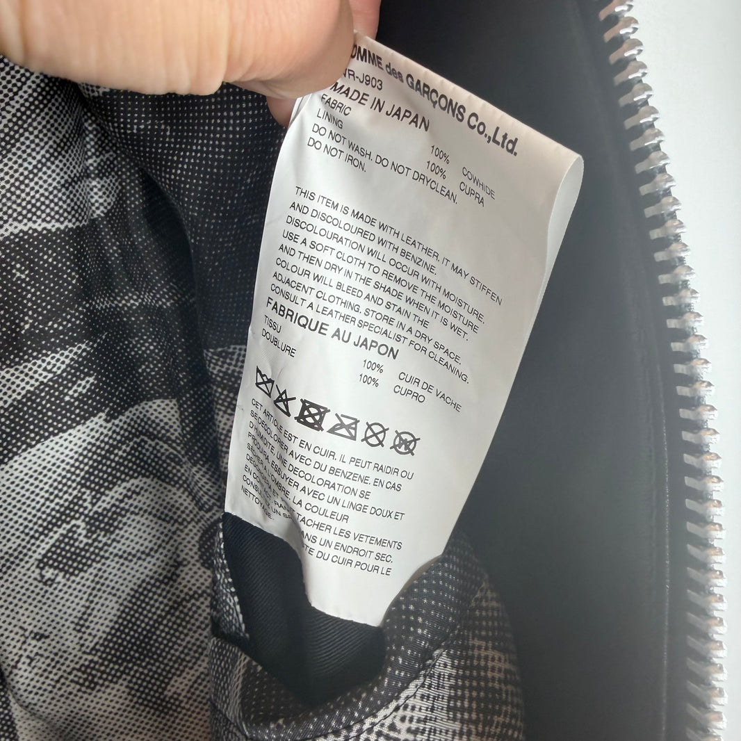 Stussy Junya Watanabe CDG Black Leather Jacket