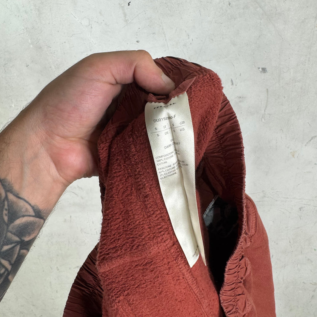 DRKSHDW Dropcrotch Rust Sweatshorts