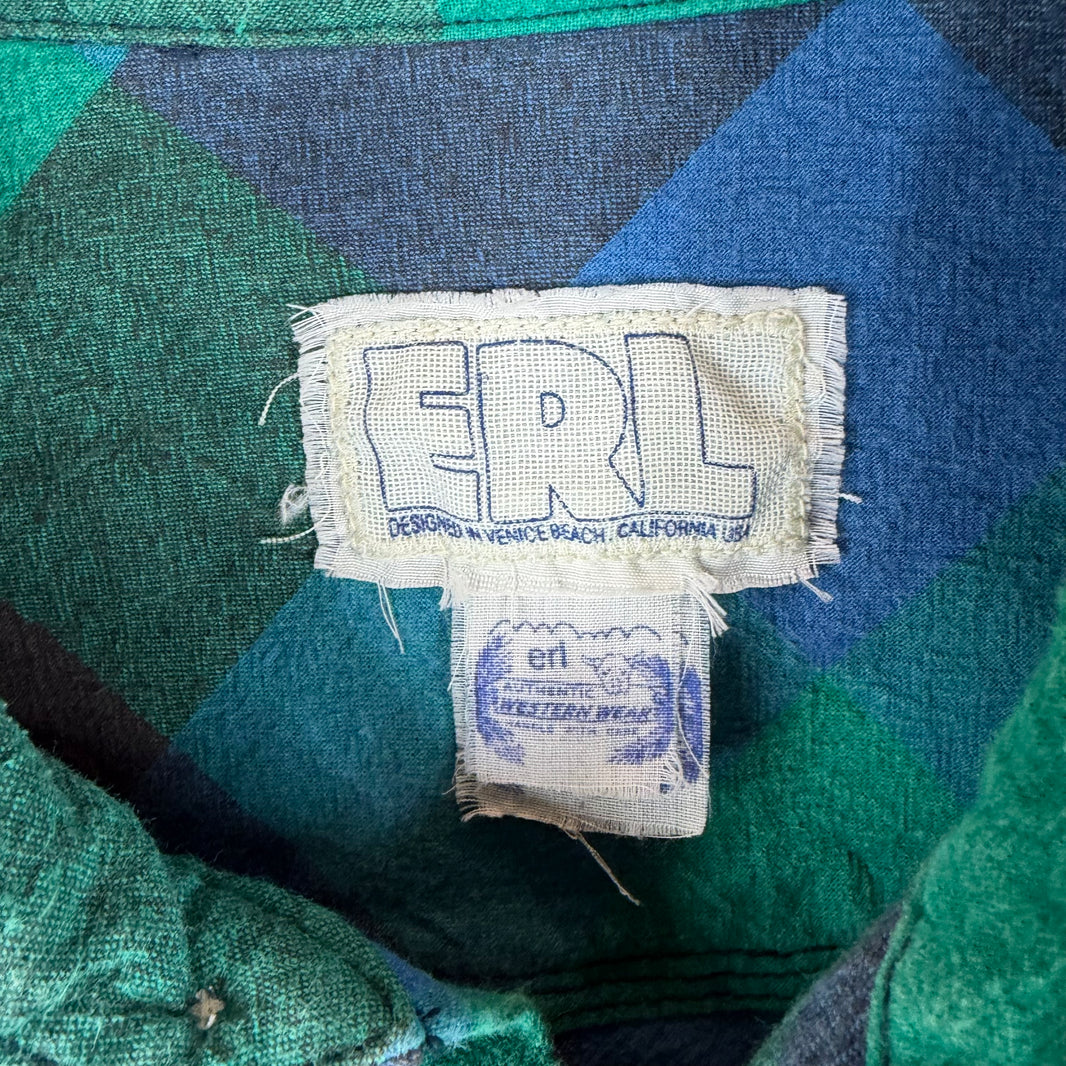 ERL Green Buffalo Plaid Flannel Shirt