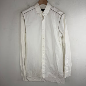 Lanvin White Silver Ball Detail Button Up Shirt