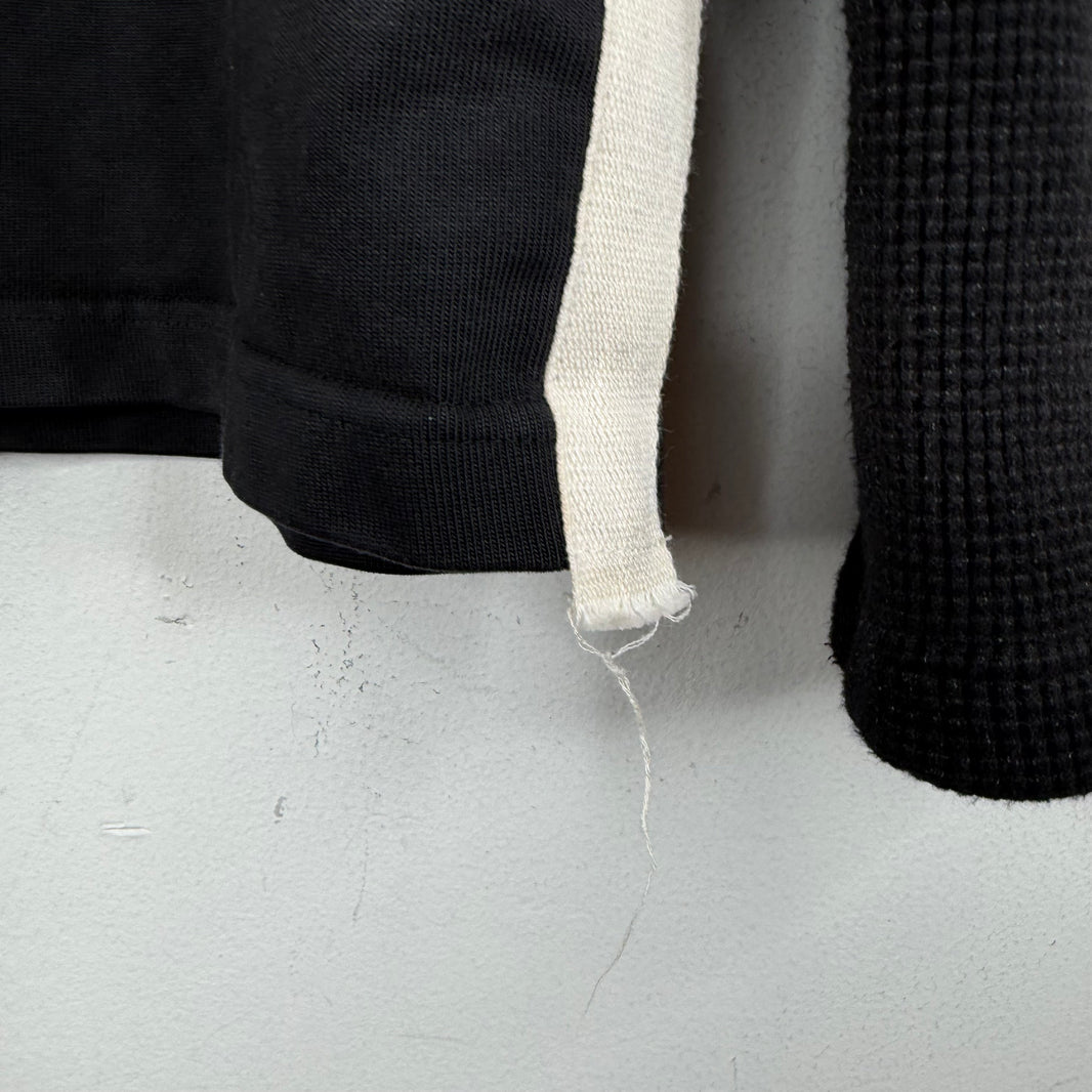 424 Black Washed Double Layer Polo T-Shirt