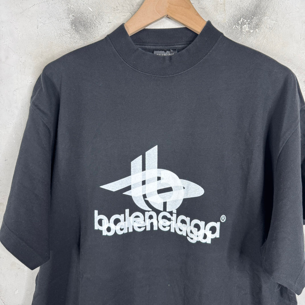Balenciaga 3B Reflective Logo T-Shirt