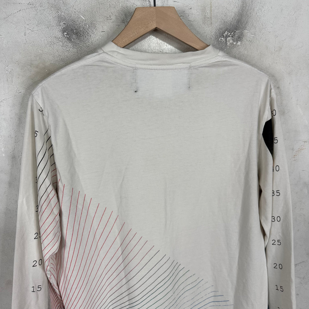 Hood By Air White Graph L/S T-Shirt