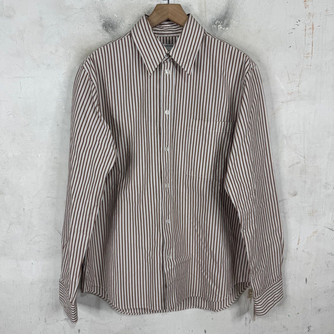 Bottega Veneta Striped Canvas Shirt