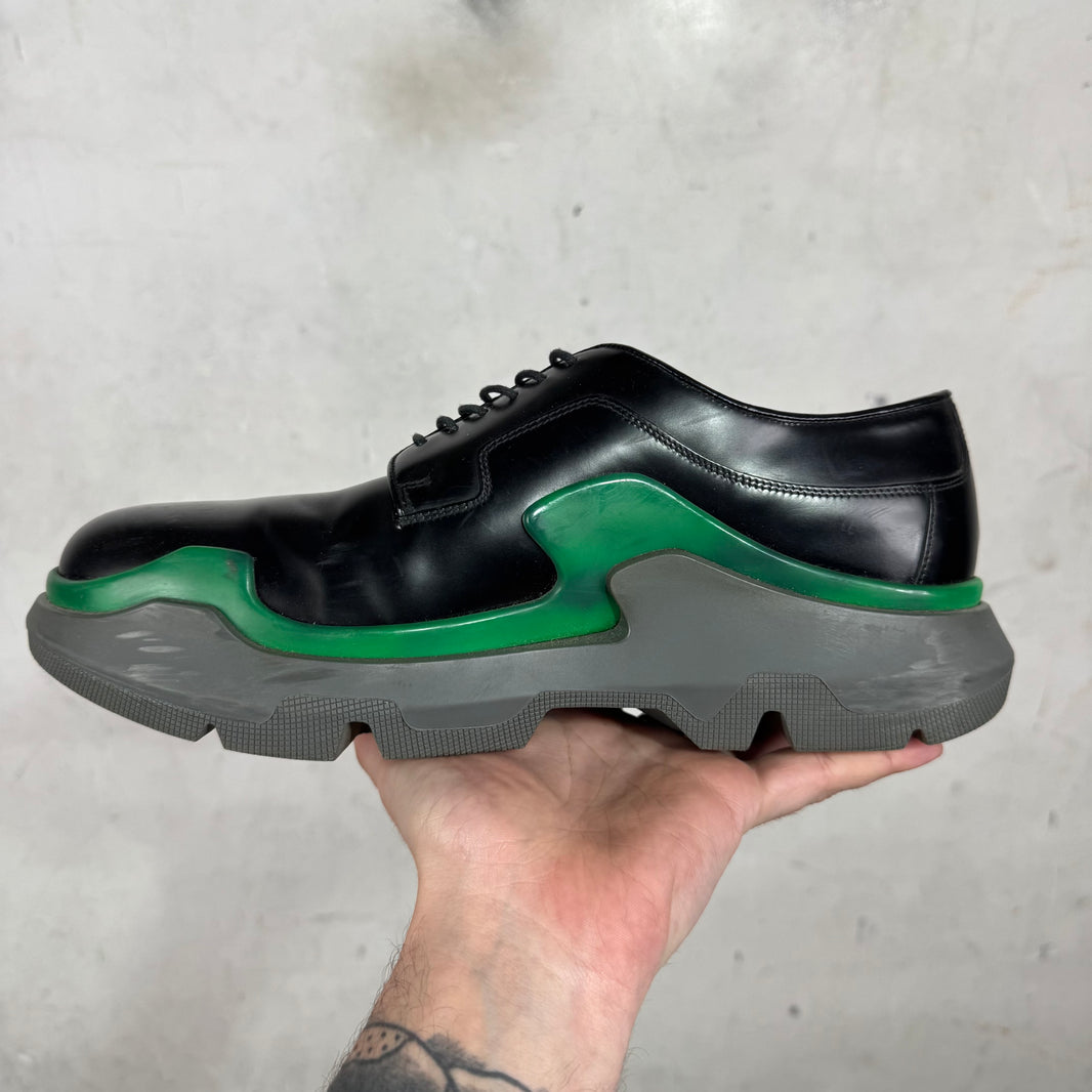 Prada Leather Sneaker Paneled Derby