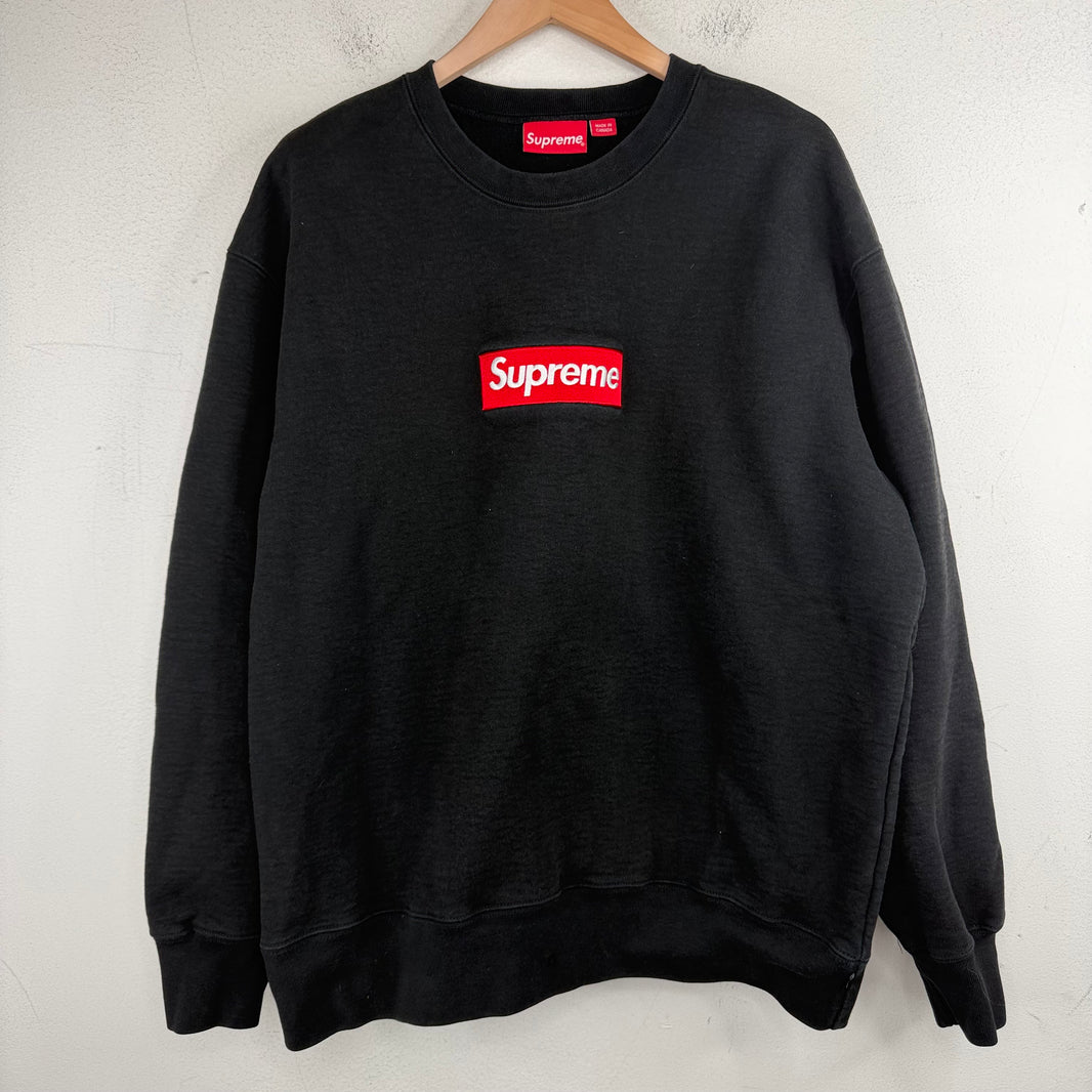 Supreme Black/Red Box Logo Crewneck