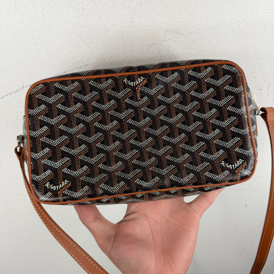 Goyard Cap Vert Goyardine Cross Body Bag