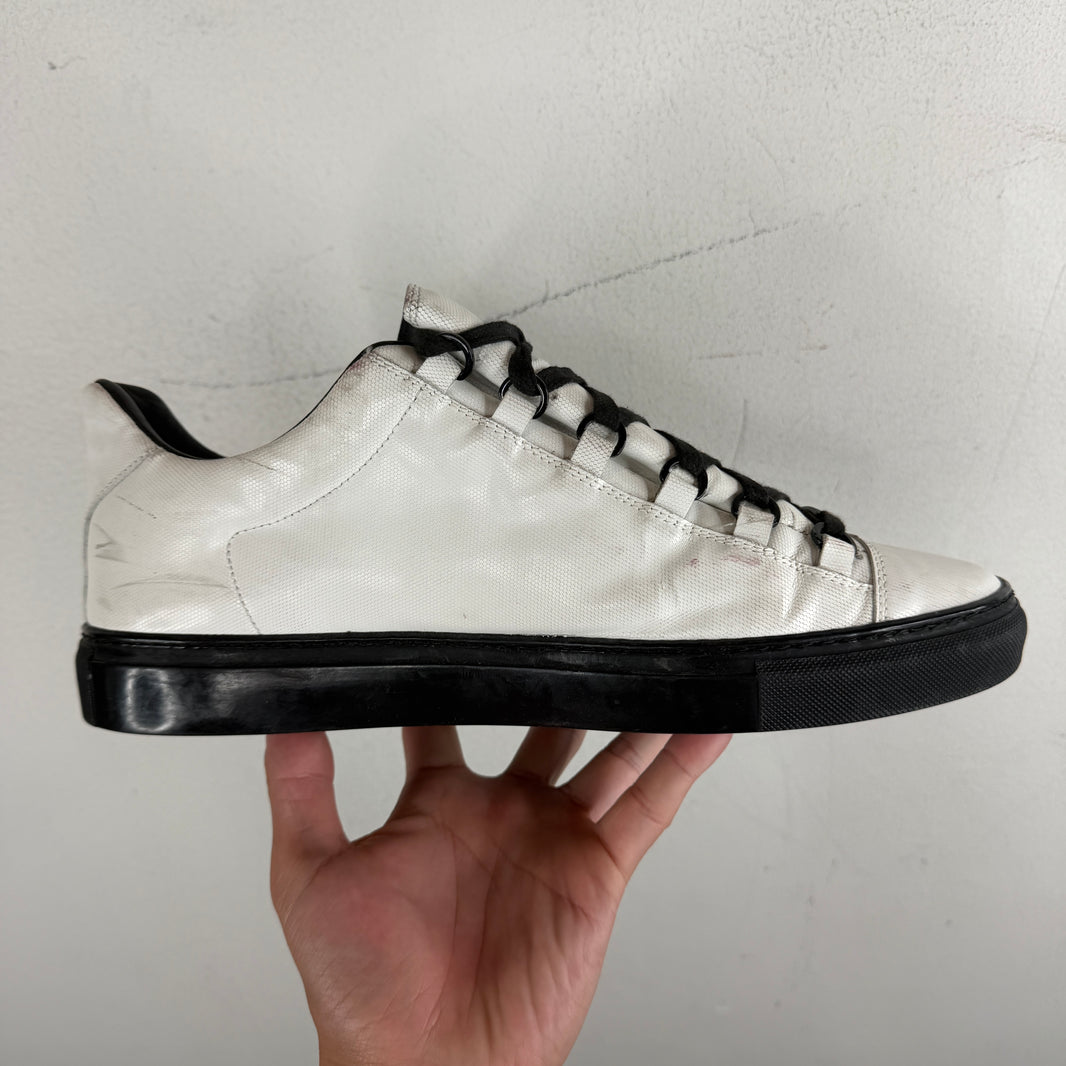 Balenciaga White Lowtop Arena Sneakers