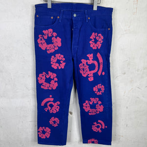 Denim Tears BStroy Levis Blue Pink Wreath Jeans