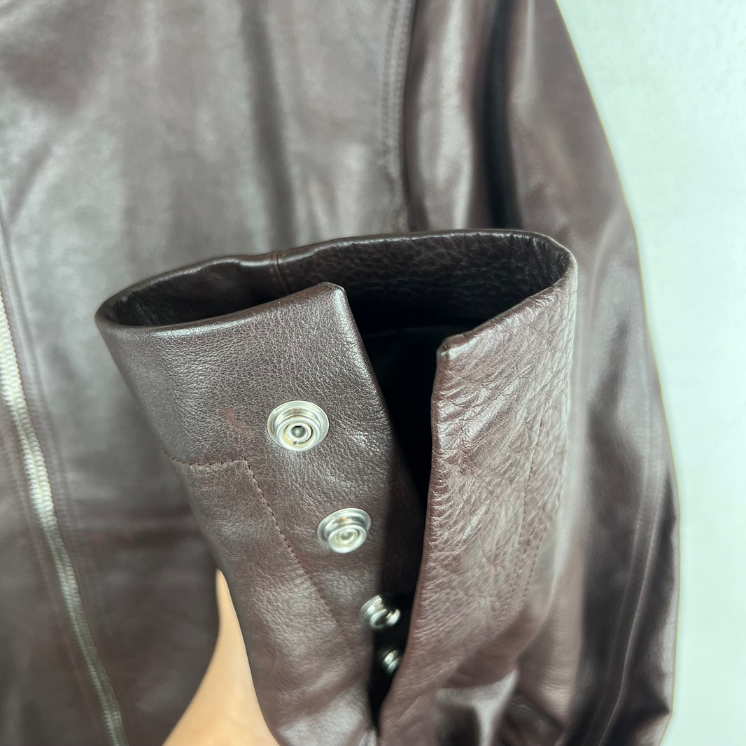 Rick Owens Raisin Leather Molino Jacket