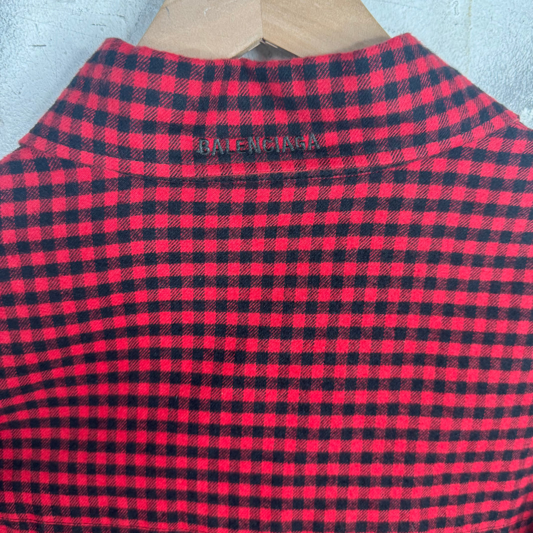 Balenciaga Red Plaid Flannel