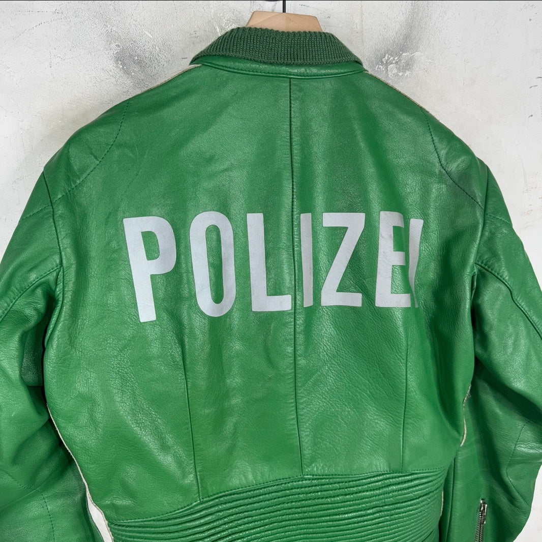Vintage Polizei German Police Leather Jacket